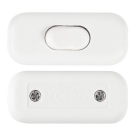 XIITIA 2pcs Inline Cord Switch, AC120V 10A, 250V 6A On-Off Lamp Control Appliance Switch for Bedroom Table Lamp Desk LED Lights(White)