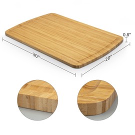 Takywep Stove Top Covers for Electric and Gas Stoves, 30" x 20" Extra Large Bamboo Cutting Board and Noodle Board for Kitchen, Wooden Kitchen Sink Cover for Counter Space & Decorative Tray