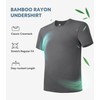 DAVID ARCHY Men's Undershirt Bamboo Rayon Moisture-Wicking T-Shirts Stretch Crewneck