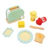 Toaster Toy Set Safe Durable Solidwood Round Edges Hand Eye