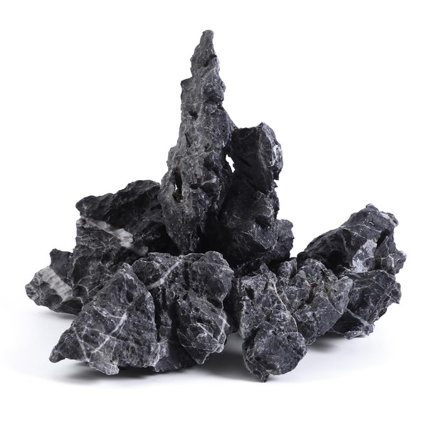 FISCAPE 5 PCS 2-8'' Natural Seiryu Stones Slate Stones for