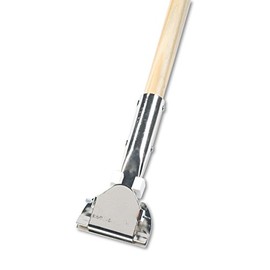 Boardwalk 1490 Clip-On Dust Mop Handle, Lacquered Wood, Swivel Head, 1" Dia. x 60in Long