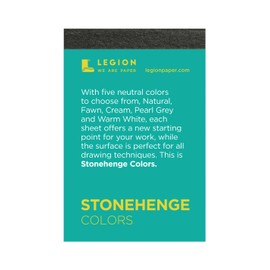 Legion Stonehenge Mini Artist Pad, 2.5 by 3.5 Inches, Multi-Colour Paper, 15 Sheets (L21-STP250MC23)