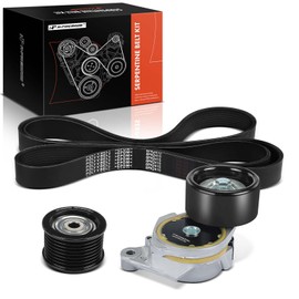 A-Premium Engine Serpentine Belt Drive Kit with Tensioner & Idler Pulley Compatible with Lexus GX460 2010-2018, LX570 & Toyota Land Cruiser, Sequoia, Tundra