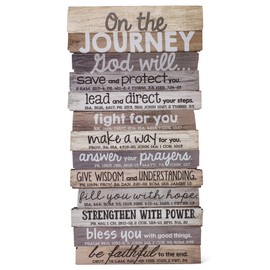 Lighthouse Christian Products On The Journey God Will Rustic Stacked Pallet 8.5 x 16.5 Wood Plaque