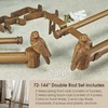 ILAISIHOME 1-1/8 Inch Diameter Faux Wood Curtain Rod with Bird