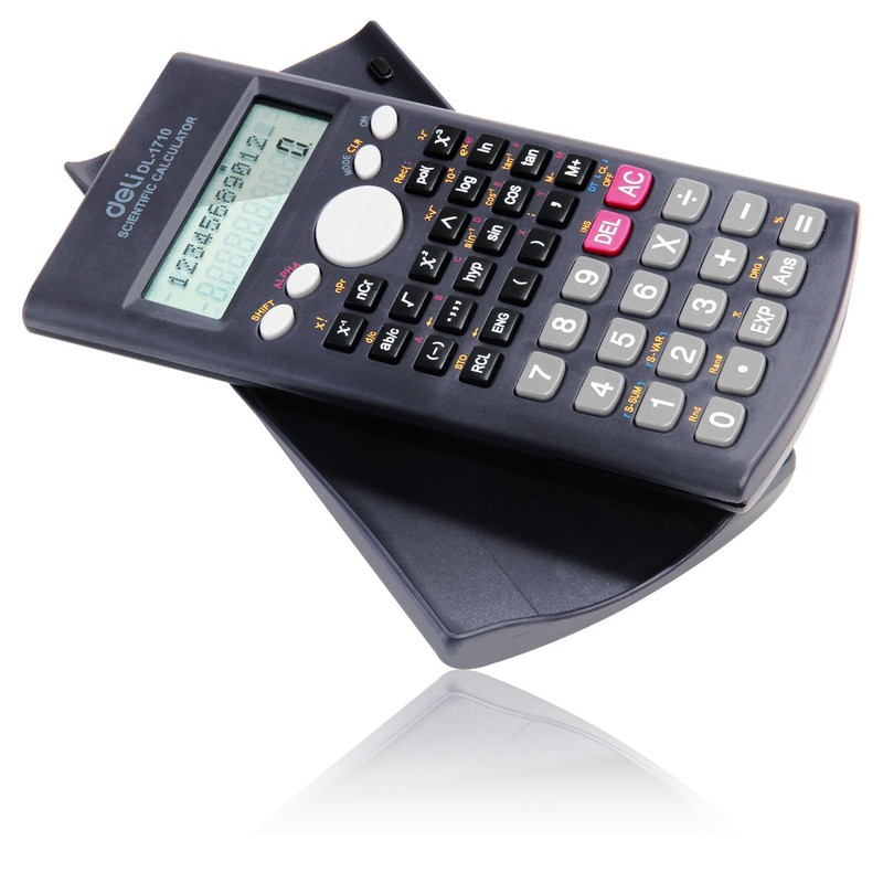 Deli Scientific Calculator 240F-10+2 Digits Grey E1710