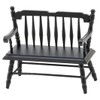 Dollhouse Miniature Deacon Bench (Black)