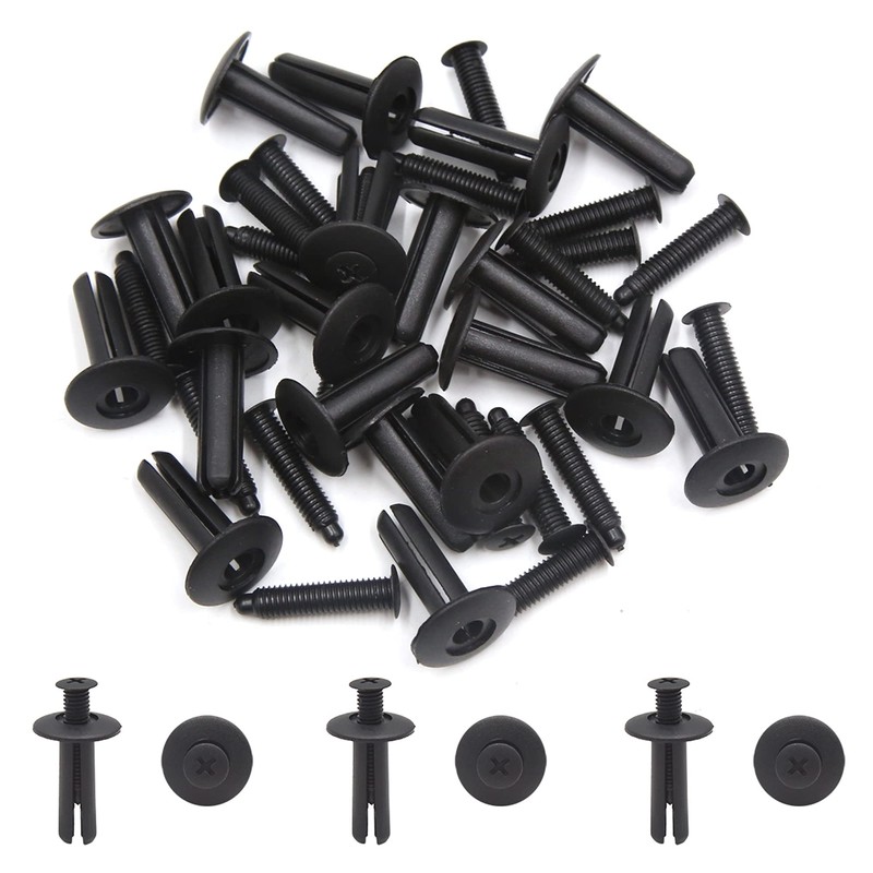 sourcing map 20Pcs Car Expanding Screw Rivets Trunk Fender Retainer