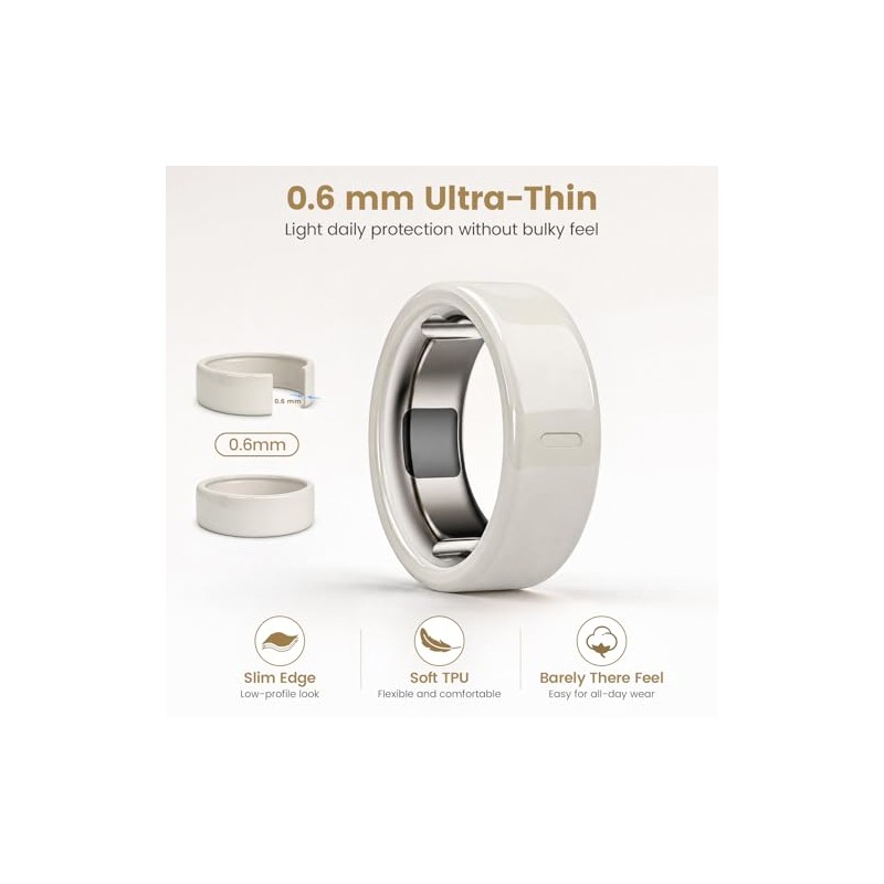 4 Pack Ultra Thin TPU Ring Covers for Oura Ring