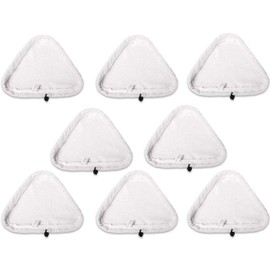 MALAYAS-8PCS Universal Washable Triangular Microfiber Cleaning Pad Cover Washable Cloths for Steam Mops,Home Clean Steam Mop reusable Replacement MicroFiber Cleaning Pads Washable Cloths