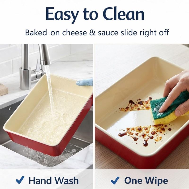 Proigtz 9x13 Inch Baking Pan 2 Pack, Heavy Duty Nonstick
