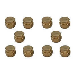 TC Brass Compression Stop End Blank End Cap 15mm for Copper Pipe - Pack of 10