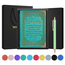 Leadership Gift Leadership Definition A5 Notebook with a Pen Gift Bag and Gift Box Mentor Gift Boss Gift Leader Appreciation Gift,1 Pack (Green), (Leadership-GreenCA)