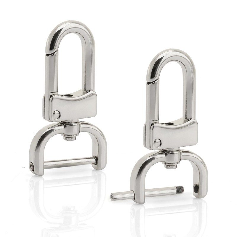 CRAFTMEMORE 2pcs Detachable Snap Hook Swivel Clasp w/Screw Bar VT99