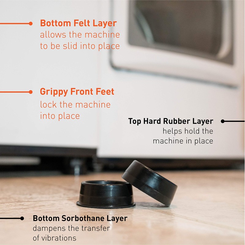 Silent Feet - Anti-Vibration Pads for Washing Machines and Dryers