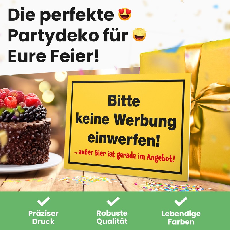 DankeDir! Bitte keine Werbung einwerfen außer Bier- 30 x 20