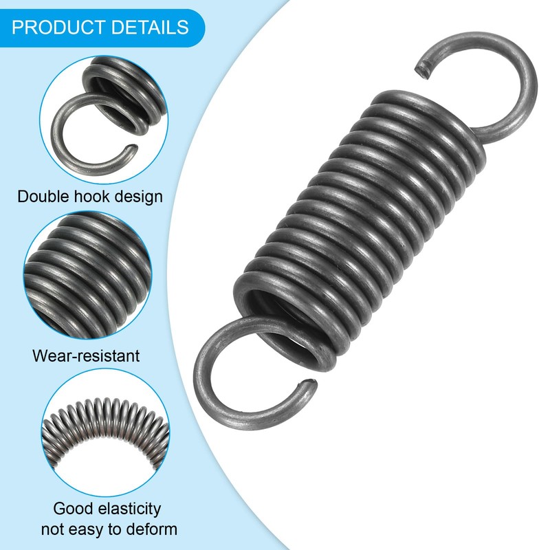PATIKIL 1 Piece Extension Spring Wire Diameter 0.1" OD 0.7"