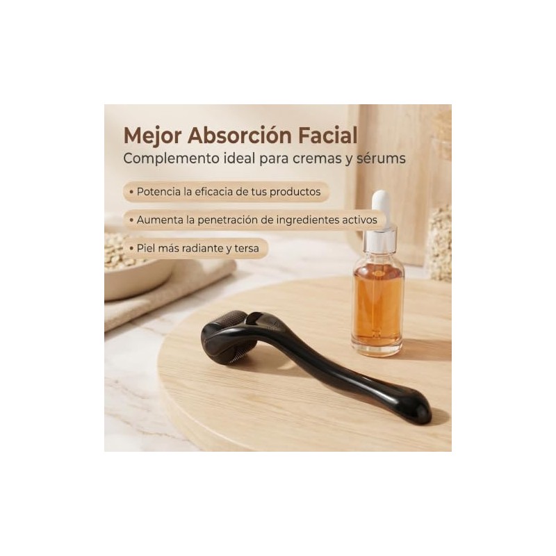 Rodillo Facial,Facial Para Herramientas Rodillo Para Rostro Herramientas (Negro)