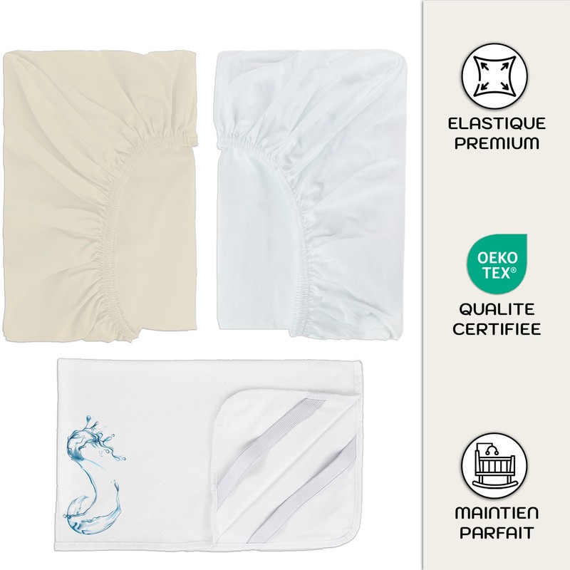 Cododo Fitted Sheets 50 x 83 cm (2 Pieces) +