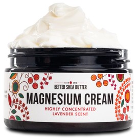 Better Shea Butter Magnesium Good Night Cream | Relieves Muscle Tension and Leg Cramps | Night Lotion Safe for Pregnancy, Kids and Babies | Organic and Natural Ingredients| Vegan, US made | (Lavender)