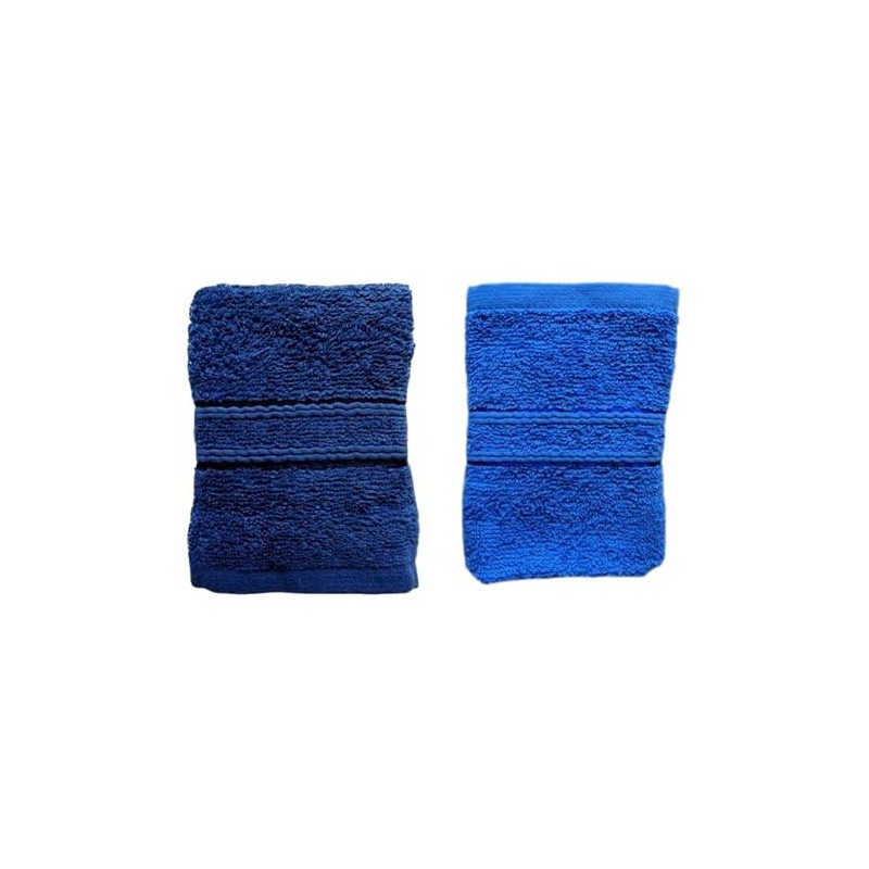 2 Pack Face Cloths Face Flannels 100% Egyptian Cotton Face