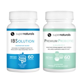 JLM NUTRITIONALS IBSolution Gut Health Bundle - All Natural Gut Health Support & Premium Probiotics w/ 40 Billion CFU for Support of Irregular Bowels, Bloating, Constipation, Gas, Abdominal Pain - 2 Pack (120 Caps)