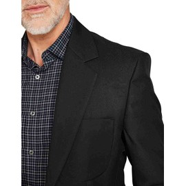 Chums Men's Single Breasted Classic Oxford Regular Fit Blazer Formal or Casual Wear Black