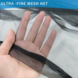 Aiimart 39 x10Ft Mosquito Net for Patio, Black Mosquito Netting for Garden Porch Mesh Screen Bird Insect Netting, Fly Bird Barrier Hunting Blind Plant Protecting Net, 3x12 m