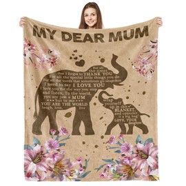 COZYCRIB Gifts for Mum Blanket Mum Christmas Birthday Gifts New Mum Gifts Gifts for Mum from Daughter Mother Gifts for Sofa Bedding Living Room (60 * 50inch)