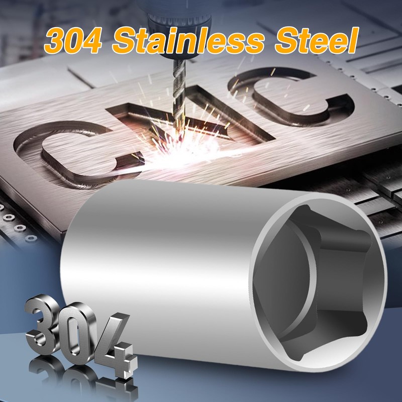 EVRBUL Stainless Steel 13/16" Penta Socket with 3/8" Drive Impact