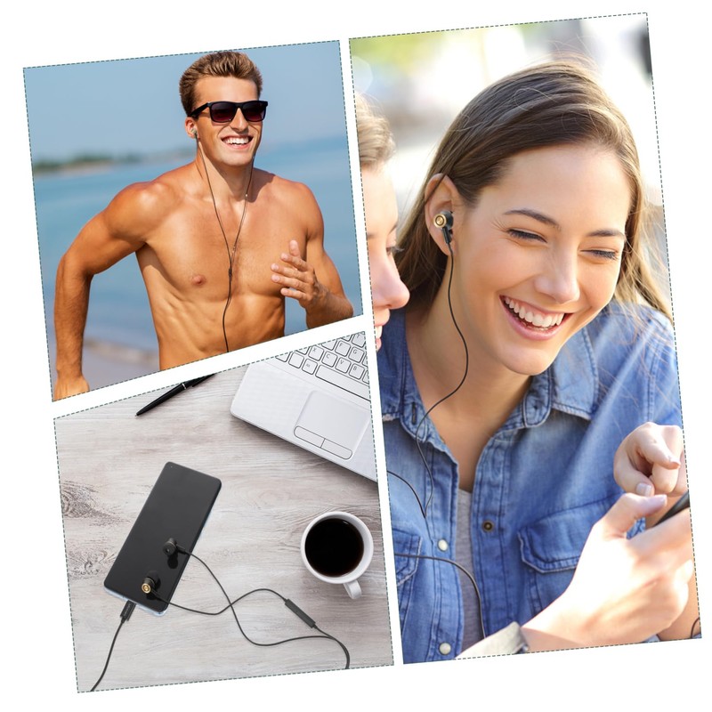 LABRIMP Headphones Ergonomic in Ear Noise Canceling Earphones with Wired
