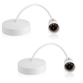 2 Pack Ceiling Pendant Light Fitting, B22 Lamp Holder 8.5”(215mm) Ceiling Hanging Lights Fixtures Modern Hanging Light Fixture Kit for Kitchen Living Room Bedroom Dining Room DIY Pendant Lighting
