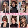 MY-LADY Clip In Bangs Human Hair Bangs 100% Real Human