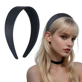 Zcbzbn 2 StüCk Breite Damen-HaarbäNder, 4 Cm Breite Haargummis, Frauen- Haarreifen, Women'S Hair Accessories, Schwarze Haare BäNder, FüR TäGlich, Geburtstag, Party, Versammlung