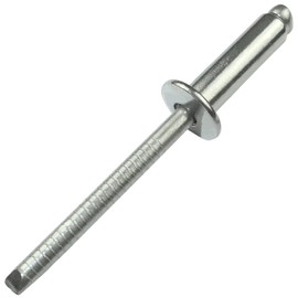 AERZETIX - C59088 - Set of 50 blind rivets standard blind rivet Ø5 x 16 mm with flat head made of stainless steel A2 - DIN 7337 A - pop rivets - rivets with break-resistant bar