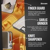Elovain Dual-Sided Stainless Steel Cutting Board with Knife Sharpener –