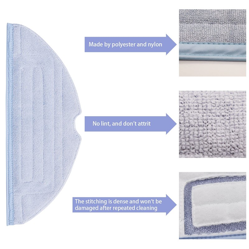 VIEWALL Pack of 8 Replacement Wipes for Roborock S8/S8+/ S7