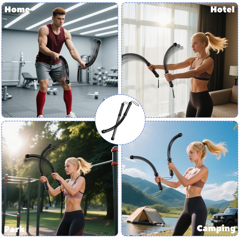 Ropeless Battle Rope, Battle Ropes for Home Gym, Strength, HIIT