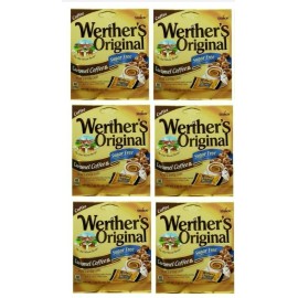 Werther'sOriginal 6X Werther's Original SUGAR FREE Candy Caramel Coffee 1.46 oz / Pack, NEW SEALED