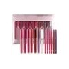 Set De Delineador Labial Y Pintalabios Maquillaje De Larga