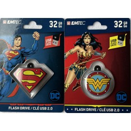 Emtec Comic Heroes EMTC 32 GB Flash Drive/Pair (BRAND NEW)