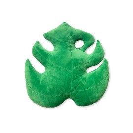 Green Philosophy Co. Plush Leaf Pillow 3D Accent Monstera Deliciosa Succulent Throw Pillow for Couch Sofa Living Room Home Decor for Plant Lovers, Garden Lovers, Green Thumb Family & Friends