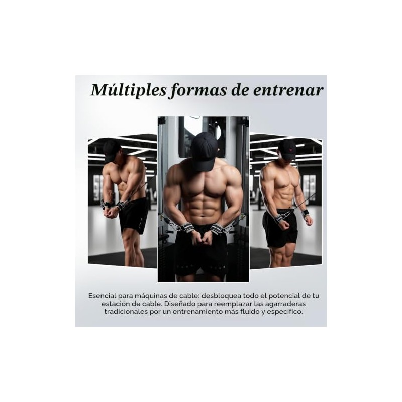 Puños de muñeca ajustables con hebilla triangular para máquinas de