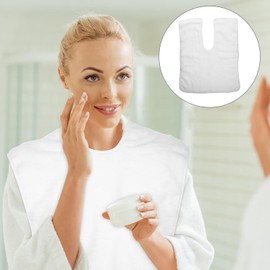 STOBAZA Toalla para Cabello de Coral de Microfibra Ligera y Absorbente para Salón de Belleza y Aplicación de Maquillaje en Color Blanco