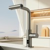 Kitchen Faucets with Pull Down Sprayer,Waterfall Kitchen Sink Faucet,with Temperature