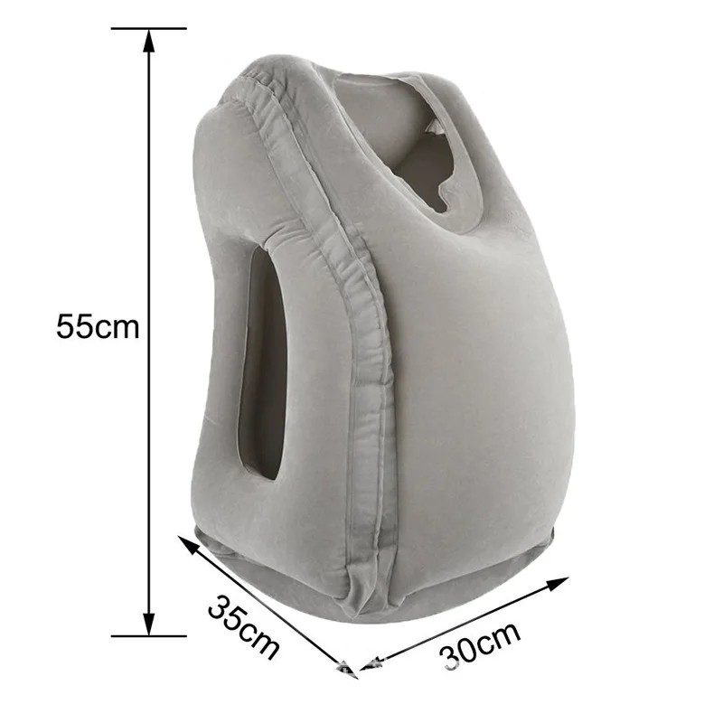 Inflatable Travel Pillow for Neck Support – 45° Headrest Cushion