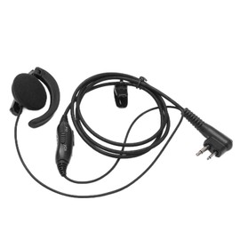 Walkie Talkie Headset Intercom 2 Way Radio Black Earphones Universal Audio Receiving System