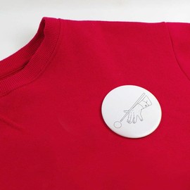 Azeeda 58mm 'Snooker-Spielerhand' Pin Knopf-Abzeichen (BB00145461)