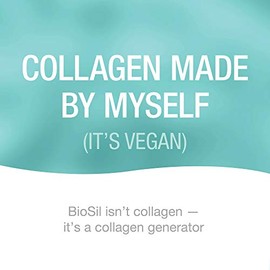 BioSil Cápsulas líquidas por factores naturales, generador de colágeno vegano, sin OMG, 60 cápsulas